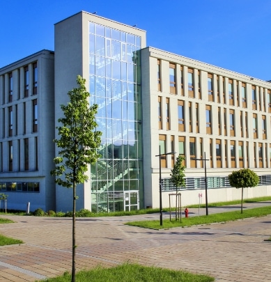 full shot of accomodation building